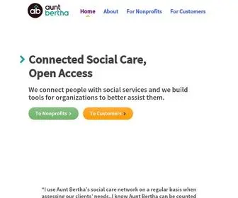 Auntbertha.com(The Social Care Network) Screenshot
