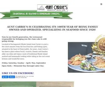 Auntcarriesri.com(Traditional RI seafood & homemade cooking) Screenshot