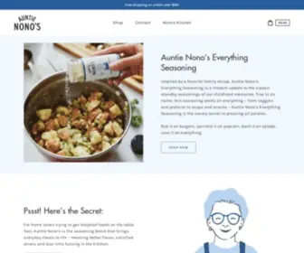 Auntienonos.com(Auntie Nono's Everything Seasoning) Screenshot