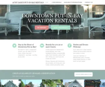 Auntjanes.com(Put in Bay Lodging Vacation Rentals Hotels & Resorts Downtown Ohio) Screenshot