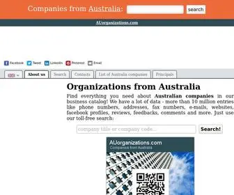 Auorganizations.com(Find everything you need about companies from Australia) Screenshot