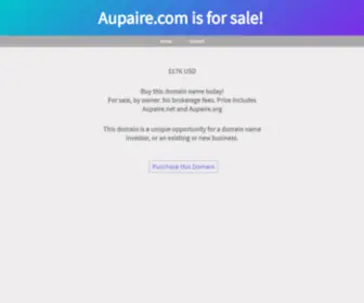 Aupaire.com(Aupaire) Screenshot