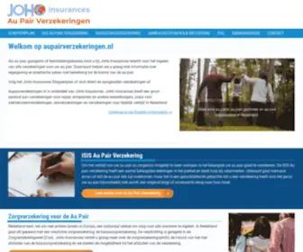 Aupairverzekeringen.nl(Welkom op) Screenshot