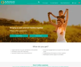 Aupairworld.com(Find your au pair or host family today) Screenshot