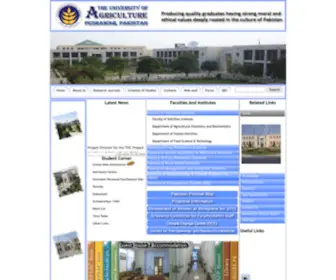 Aup.edu.pk(The University of Agriculture) Screenshot