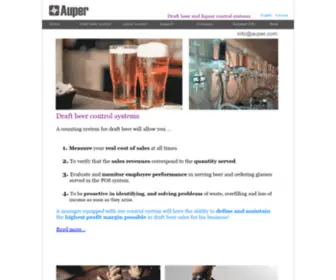 Auper.com(Draft beer and liquor control systems for bar) Screenshot