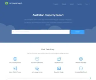 Aupropertyreport.com(Get property report for every property in Australia which includes) Screenshot