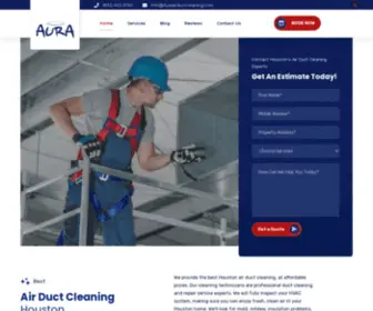 Auraairductcleaning.com(Air Duct Cleaning Houston) Screenshot