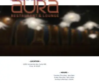 Auradsm.com(Aura Restaurant & Lounge) Screenshot