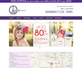 Aurafragrance.com(Authentic Perfumes) Screenshot