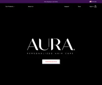 Aurahaircare.com(Personalized Hair Care) Screenshot