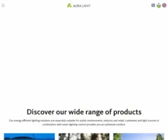 Auralight.com(Sustainable & innovative Lighting Solutions) Screenshot