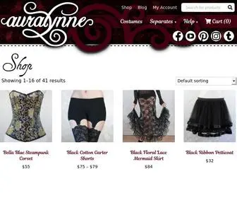 Auralynne.com(Steampunk Gothic Fantasy Costumes and Accessories) Screenshot