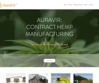 Auravir.com(Hemp & CBD Private Label Manufacturing) Screenshot