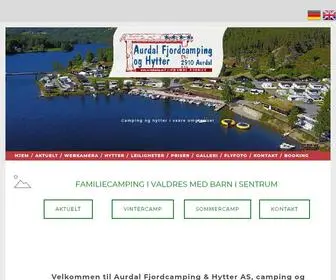 Aurdalcamp.no(Aurdal Fjordcamping & Hytter AS) Screenshot