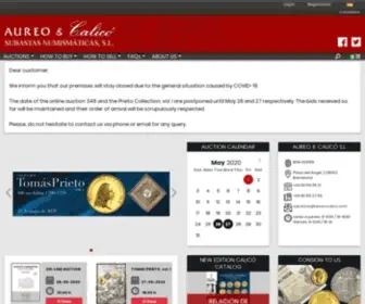 Aureo.com(Aureo & Calicó (Numismatic auctions)) Screenshot