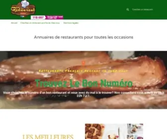 Aurestaurant.com(Annuaire des meilleurs restaurants de France) Screenshot