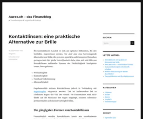 Aurex.ch(Versicherungen) Screenshot