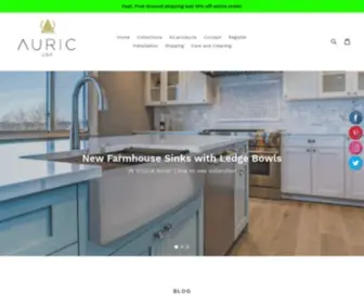 Auricsinks.com(Stainless Steel Farmhouse Sinks) Screenshot