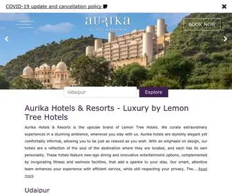 Aurikahotels.com(Aurika Hotels & Resorts) Screenshot