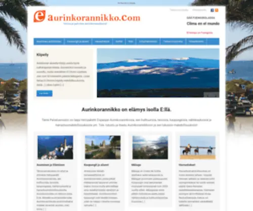 Aurinkorannikko.fi(Tietoa Espanjasta ja Espanjan Aurinkorannikosta Costa del Solilta) Screenshot