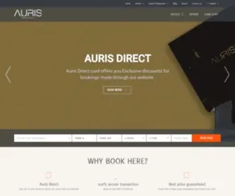 Auris-Hotels.com(Find & Book hotels online on the official Auris Hotels website) Screenshot