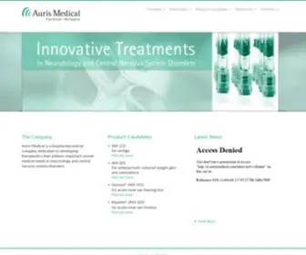 Aurismedical.com(Auris Medical) Screenshot