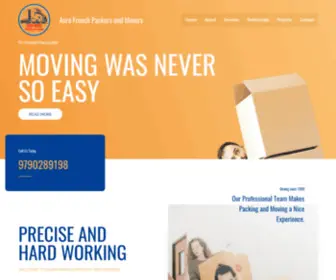 Aurofrenchpackersandmovers.com(Pondicherry packers and movers) Screenshot