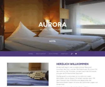 Aurora-Andermatt.ch(Hotel & Restaurant) Screenshot