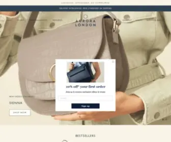 Aurora-London.com(Luxurious range of handmade leather handbags) Screenshot