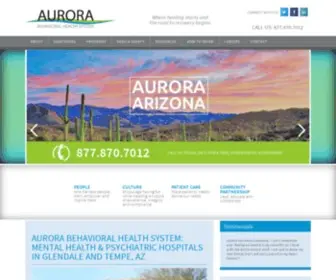 Auroraarizona.com(Arizona Mental Health Clinics and Psychiatric Hospitals) Screenshot