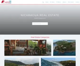Aurorabeachfront.com(Nicaragua Real Estate Listings from Aurora Beachfront) Screenshot