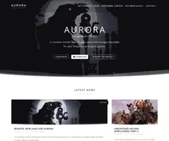 Aurorabuilder.com(A character builder) Screenshot