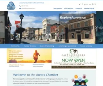 Aurorachamber.on.ca(Moving Aurora Business Forward) Screenshot