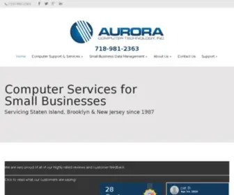 Auroracomputer.com(Aurora Computer Support and Services Staten Island) Screenshot