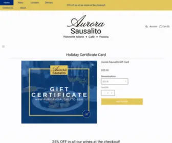 Auroraristorantesausalito.com(Aurora Sausalito) Screenshot
