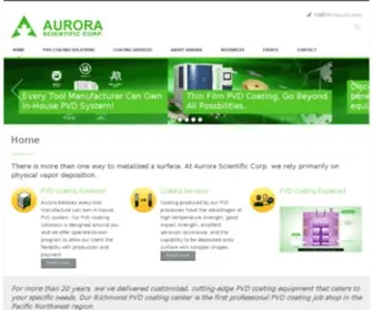 Aurorascicorp.com(We're a PVD coating equipment company in Canada) Screenshot