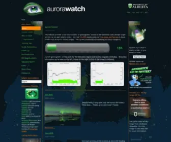 Aurorawatch.ca(Aurora Watch) Screenshot