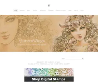 Aurorawings.com(Aurora Wings Gallery Featuring the Fantasy Art of Mitzi Sato) Screenshot