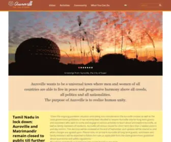 Auroville.org(Sri Aurobindo) Screenshot