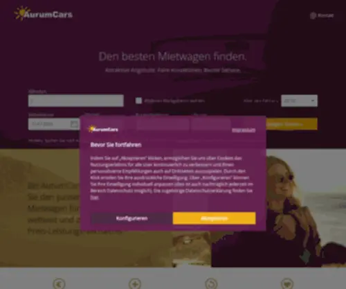 Aurumcars.de(AurumCars Autovermietung) Screenshot