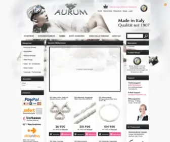 Aurumjewelry.de(Armbänder aus Silber) Screenshot