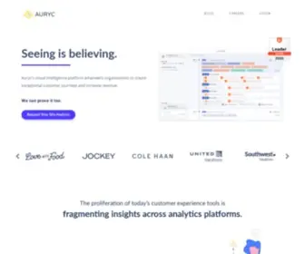 Auryc.com(Heap is the only digital insights platform) Screenshot