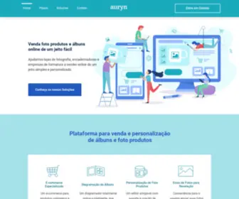 Auryn.com.br(A Auryn oferece soluções inteligentes para web to print) Screenshot