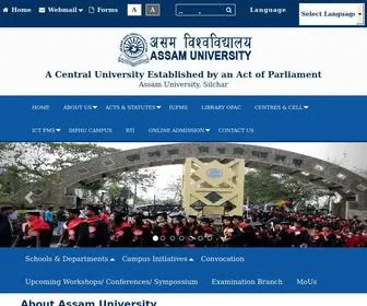 Aus.ac.in(Assam University) Screenshot