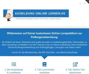 Ausbildung-Online-Lernen.de(IHK-Prüfungsvorbereitung für Deine Ausbildung) Screenshot