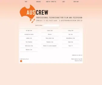 Auscrew.com.au(Professional Technicians for Film and Television) Screenshot