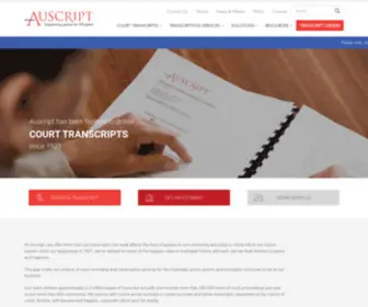 Auscript.com.au(Australia's leading court transcript provider) Screenshot