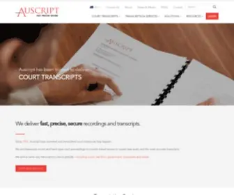 Auscript.com(Australia's leading court transcript provider) Screenshot