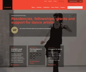 Ausdance.org.au(Our mission) Screenshot
